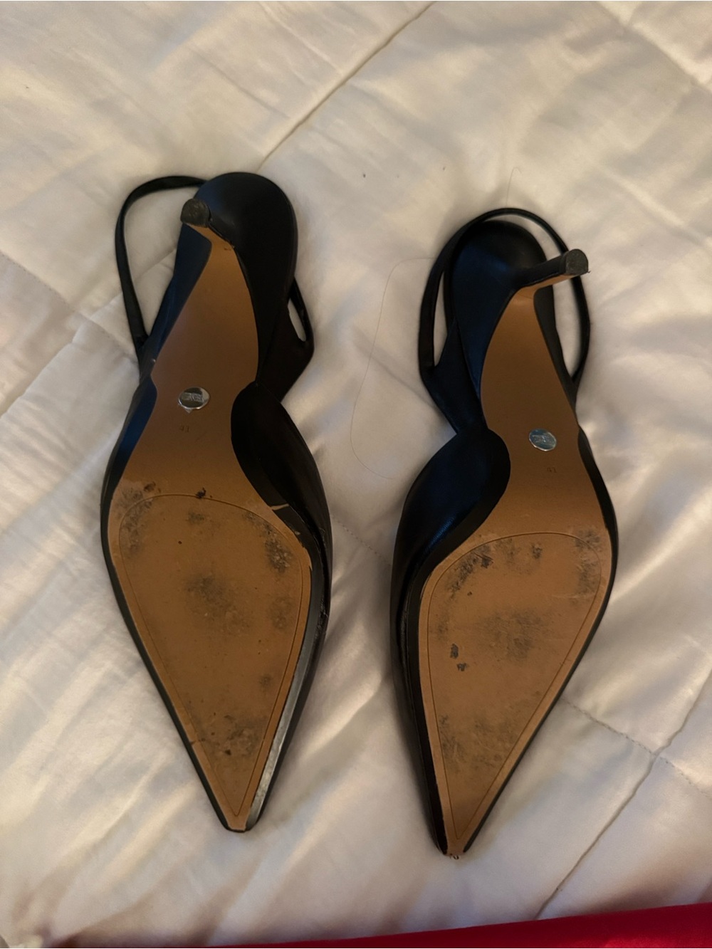 ZARA Black Slingback kitten heels - Picture 3 of 4